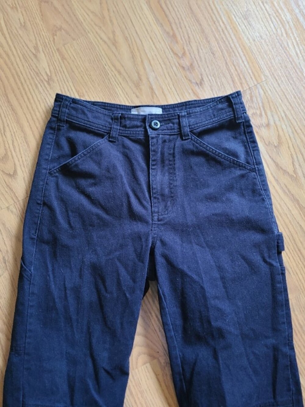 EVERLANE UTILITY CARPENTER PANTS CARGO SIDE POCKETS CROPPED STRAIGHT LEG sz 0 - Picture 3 of 6